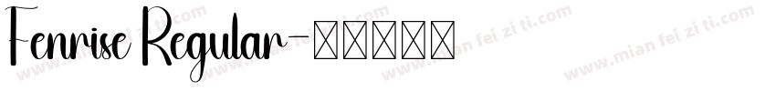Fenrise Regular字体转换